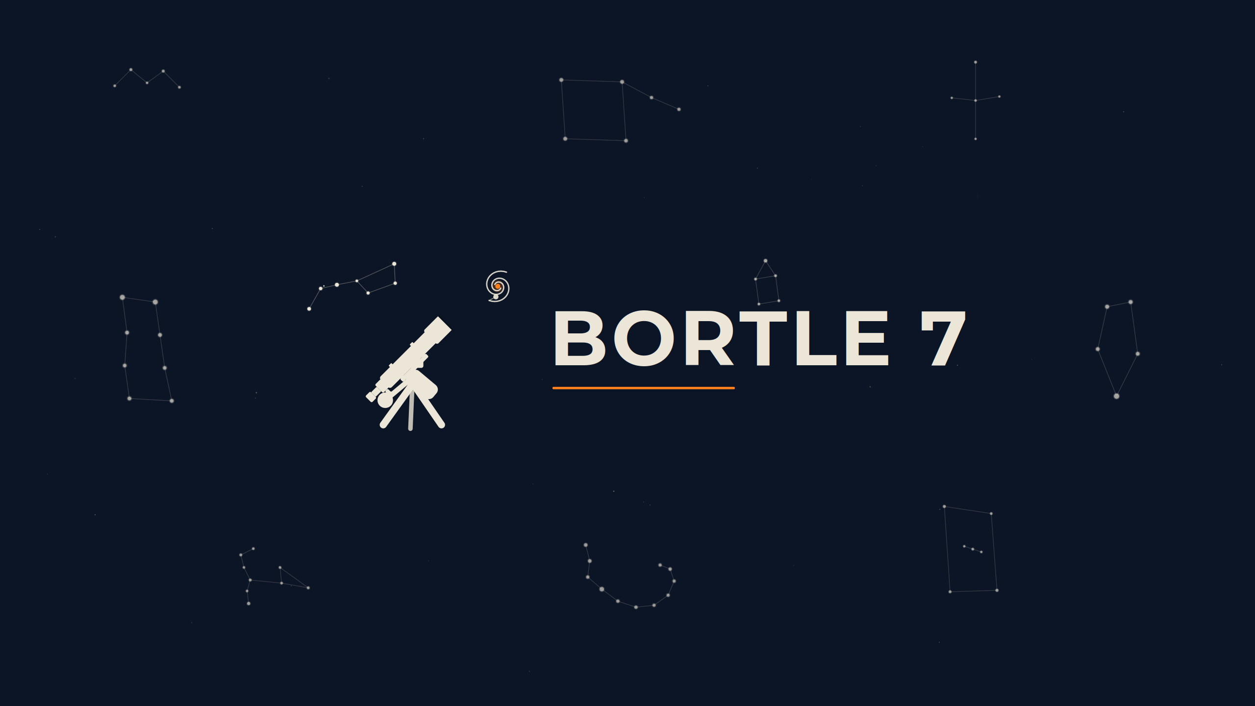 Banner de Bortle 7 — campo estelar del cielo profundo desde San Pedro de Alcántara